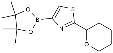 2-(tetrahydro-2H-pyran-2-yl)-4-(4,4,5,5-tetramethyl-1,3,2-dioxaborolan-2-yl)thiazole|