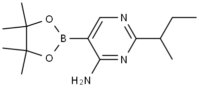 4-Amino-2-(sec-butyl)pyrimidine-5-boronic acid pinacol ester Struktur
