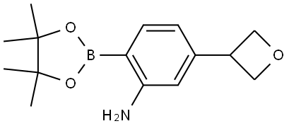 5-(oxetan-3-yl)-2-(4,4,5,5-tetramethyl-1,3,2-dioxaborolan-2-yl)aniline Structure