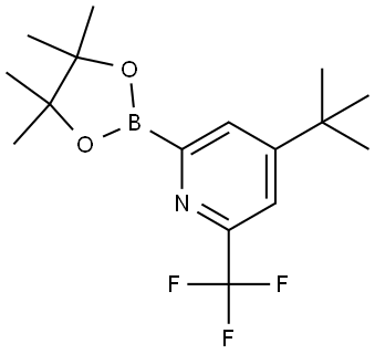 4-(tert-Butyl)-2-(4,4,5,5-tetramethyl-1,3,2-dioxaborolan-2-yl)-6-(trifluoromethyl)pyridine Struktur