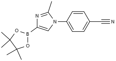 4-(2-methyl-4-(4,4,5,5-tetramethyl-1,3,2-dioxaborolan-2-yl)-1H-imidazol-1-yl)benzonitrile Struktur
