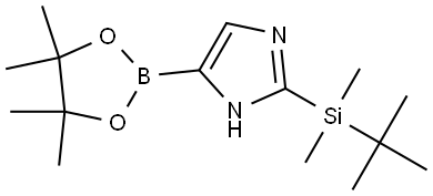 2-(tert-butyldimethylsilyl)-1H-imidazole-4-boronic acid pinacol ester Struktur