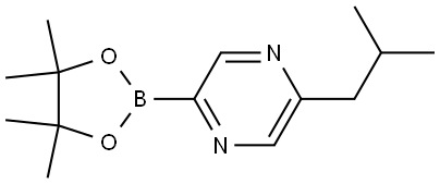 2-isobutyl-5-(4,4,5,5-tetramethyl-1,3,2-dioxaborolan-2-yl)pyrazine Struktur
