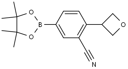 2-(oxetan-3-yl)-5-(4,4,5,5-tetramethyl-1,3,2-dioxaborolan-2-yl)benzonitrile|