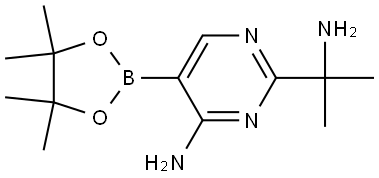 4-Amino-2-(2-aminopropan-2-yl)pyrimidine-5-boronic acid pinacol ester Struktur