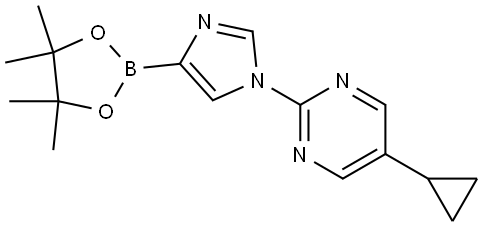 1-(5-Cyclopropylyrimidin-2-yl)-1H-imidazole-4-boronic acid pinacol ester|