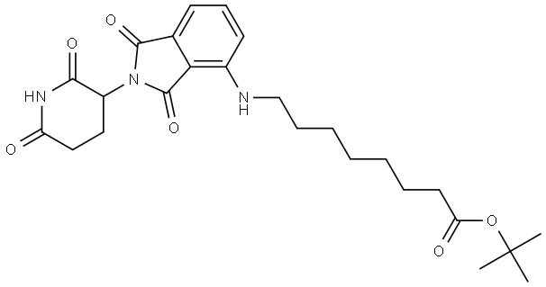 Thalidomide-4-NH-C7-COO(t-Bu) Structure