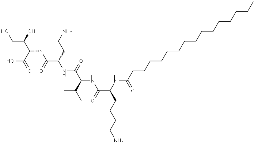 Palmitoyl Dipeptide-5 Diaminobutyroyl Hydroxythreonine Struktur
