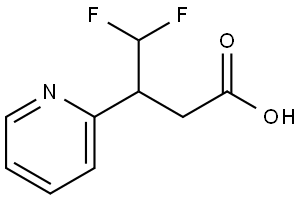 4,4-Difluoro-3-(pyridin-2-yl)butanoic acid Structure