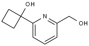 2-Pyridinemethanol, 6-(1-hydroxycyclobutyl)- Struktur