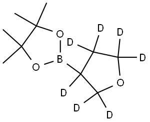 4,4,5,5-tetramethyl-2-(tetrahydrofuran-3-yl-d7)-1,3,2-dioxaborolane Struktur