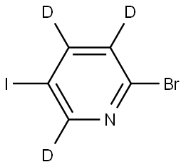 2-bromo-5-iodopyridine-3,4,6-d3 Struktur