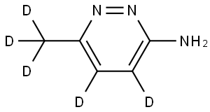 6-(methyl-d3)pyridazin-4,5-d2-3-amine Struktur