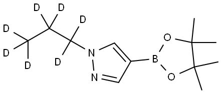 1-(propyl-d7)-4-(4,4,5,5-tetramethyl-1,3,2-dioxaborolan-2-yl)-1H-pyrazole Struktur