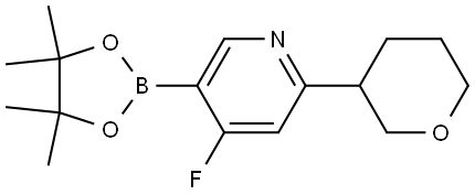 4-fluoro-2-(tetrahydro-2H-pyran-3-yl)-5-(4,4,5,5-tetramethyl-1,3,2-dioxaborolan-2-yl)pyridine|