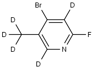 4-bromo-2-fluoro-5-(methyl-d3)pyridine-3,6-d2 Struktur