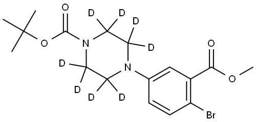 tert-butyl 4-(4-bromo-3-(methoxycarbonyl)phenyl)piperazine-1-carboxylate-2,2,3,3,5,5,6,6-d8 Structure
