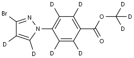methyl-d3 4-(3-bromo-1H-pyrazol-1-yl-4,5-d2)benzoate-d4|