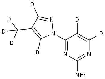 4-(4-(methyl-d3)-1H-pyrazol-1-yl-3,5-d2)pyrimidin-5,6-d2-2-amine|