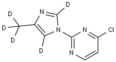 4-chloro-2-(4-(methyl-d3)-1H-imidazol-1-yl-2,5-d2)pyrimidine Struktur
