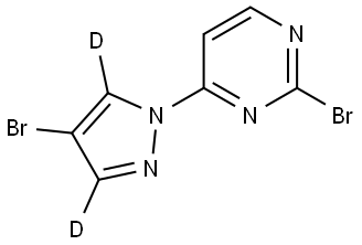 2-bromo-4-(4-bromo-1H-pyrazol-1-yl-3,5-d2)pyrimidine|