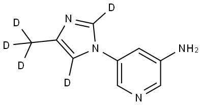 5-(4-(methyl-d3)-1H-imidazol-1-yl-2,5-d2)pyridin-3-amine Structure
