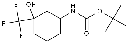 tert-Butyl (3-hydroxy-3-(trifluoromethyl)cyclohexyl)carbamate Structure