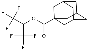 1,1,1,3,3,3-hexafluoropropan-2-yl adamantane-1-carboxylate Struktur