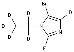 5-bromo-1-(ethyl-d5)-2-fluoro-1H-imidazole-4-d|