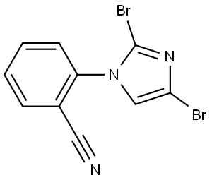 2-(2,4-dibromo-1H-imidazol-1-yl)benzonitrile Structure