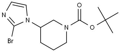 tert-butyl 3-(2-bromo-1H-imidazol-1-yl)piperidine-1-carboxylate Struktur