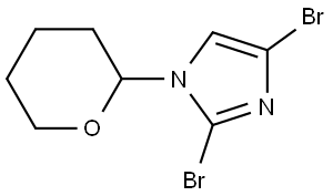 2,4-dibromo-1-(tetrahydro-2H-pyran-2-yl)-1H-imidazole Struktur