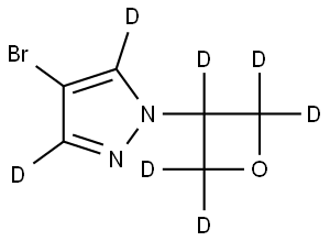 4-bromo-1-(oxetan-3-yl-d5)-1H-pyrazole-3,5-d2|