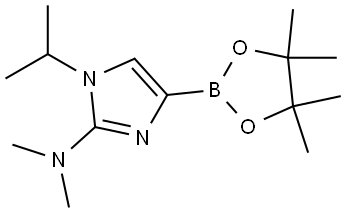 1-isopropyl-N,N-dimethyl-4-(4,4,5,5-tetramethyl-1,3,2-dioxaborolan-2-yl)-1H-imidazol-2-amine Struktur