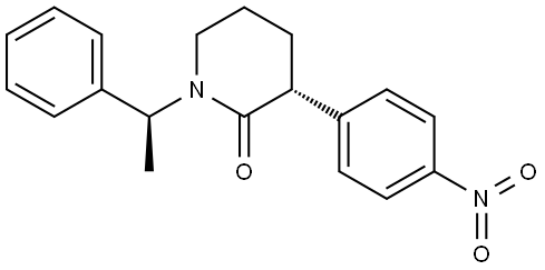 2-Piperidinone, 3-(4-nitrophenyl)-1-[(1S)-1-phenylethyl]-, (3R)- Struktur