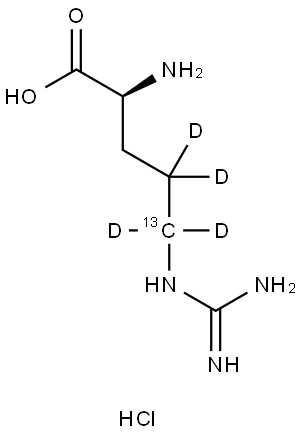 L-(+)-Arginine-13C,d4 Monohydrochlorid Struktur