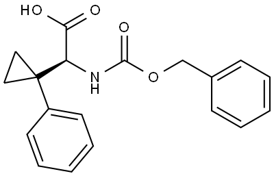 (S)-Benzyloxycarbonylamino-(1-phenyl-cyclopropyl)-acetic acid Structure