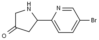 5-(5-Bromo-2-pyridinyl)-3-pyrrolidinone 结构式