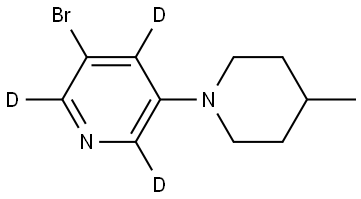 3-bromo-5-(4-methylpiperidin-1-yl)pyridine-2,4,6-d3 Struktur
