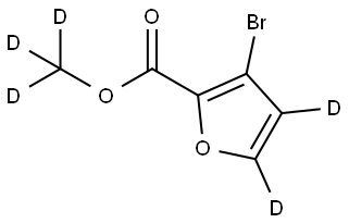 methyl-d3 3-bromofuran-2-carboxylate-4,5-d2 Structure