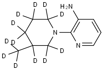 2-(3-(methyl-d3)piperidin-1-yl-2,2,3,4,4,5,5,6,6-d9)pyridin-3-amine Structure