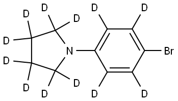 1-(4-bromophenyl-2,3,5,6-d4)pyrrolidine-2,2,3,3,4,4,5,5-d8 Struktur