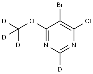 5-bromo-4-chloro-6-(methoxy-d3)pyrimidine-2-d Structure