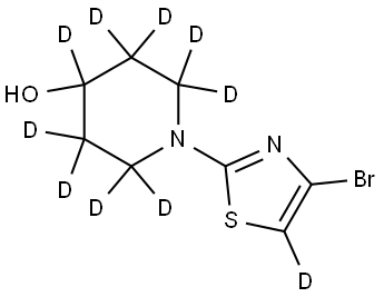 1-(4-bromothiazol-2-yl-5-d)piperidin-2,2,3,3,4,5,5,6,6-d9-4-ol|