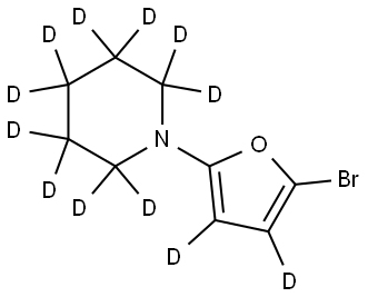 1-(5-bromofuran-2-yl-3,4-d2)piperidine-2,2,3,3,4,4,5,5,6,6-d10 Structure