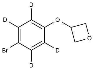 3-(4-bromophenoxy-2,3,5,6-d4)oxetane Struktur
