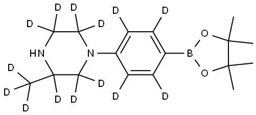 3-(methyl-d3)-1-(4-(4,4,5,5-tetramethyl-1,3,2-dioxaborolan-2-yl)phenyl-2,3,5,6-d4)piperazine-2,2,3,5,5,6,6-d7|