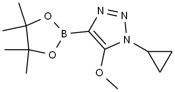 1-cyclopropyl-5-methoxy-4-(4,4,5,5-tetramethyl-1,3,2-dioxaborolan-2-yl)-1H-1,2,3-triazole Structure