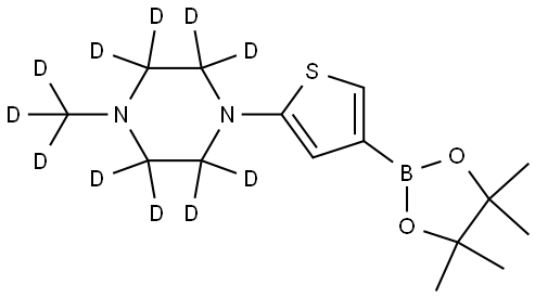 1-(methyl-d3)-4-(4-(4,4,5,5-tetramethyl-1,3,2-dioxaborolan-2-yl)thiophen-2-yl)piperazine-2,2,3,3,5,5,6,6-d8|