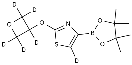 2-((oxetan-3-yl-d5)oxy)-4-(4,4,5,5-tetramethyl-1,3,2-dioxaborolan-2-yl)thiazole-5-d Struktur